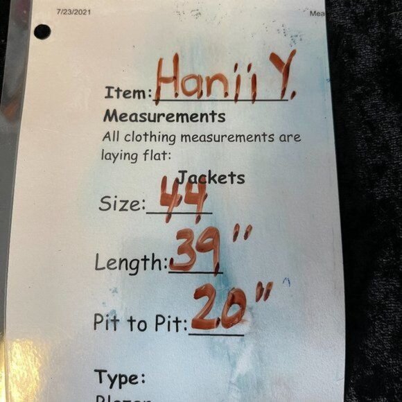 Hanii Y Black Wool Princess Seam Trench Coat Size 44/8 Korea - Picture 7 of 7